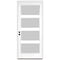 Codel Doors 36" x 80" Primed White Contemporary Flush-Glazed Exterior Fiberglass Door 3068RHISPSF20F4LS491610BB - alternate 1